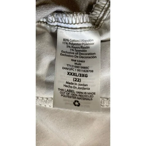 Time & Tru Womens Size XXXL (22) Camo Camouflage Shorts Elastic Waist Drawstring - Picture 9 of 10